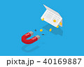 magnet attracting coins from account passbook 40169887