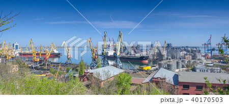 Container Terminal of Cargo Port in Odessa, Ukrain Container Terminal of Cargo Port in Odessa, Ukrain 40170503