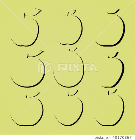 Set of apple-shaped sign icons 40170867
