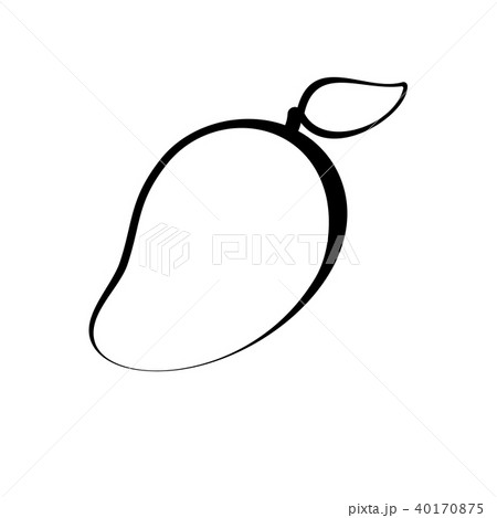 Simple lined mango logo 40170875