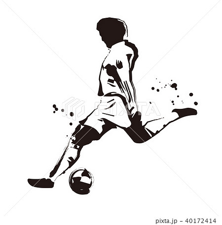 サッカー選手のイラスト素材 40172414 Pixta