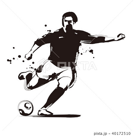 サッカー選手のイラスト素材
