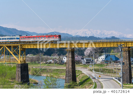 只見線山都駅付近 40172614
