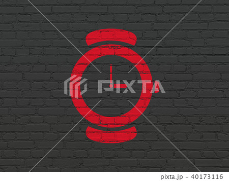 Time concept: Hand Watch on wall background Time concept: Hand Watch on wall background 40173116