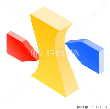 圧力で変形するイメージのイラスト 40174081