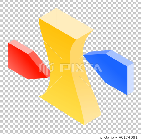 圧力で変形するイメージのイラスト 40174081