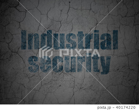 Security concept: Industrial Security on grunge wall background Security concept: Industrial Security on grunge wall background 40174220