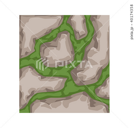 landscape design element, pathway cover, top view vector Illustration isolated 40174358