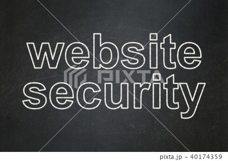 Web design concept: Website Security on chalkboard background 40174359