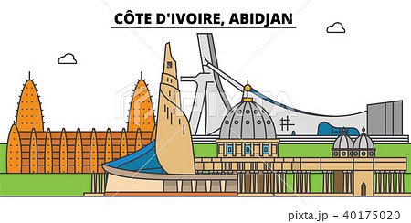 Cote D ivoire, Abidjan. City skyline, architecture, buildings, streets, silhouette, landscape 40175020