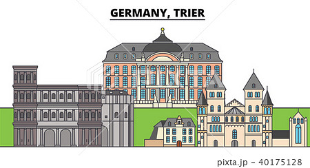 Germany, Trier. City skyline, architecture, buildings, streets, silhouette, landscape, panorama 40175128