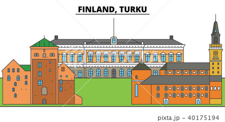 Finland, Turku. City skyline, architecture, buildings, streets, silhouette, landscape, panorama Finland, Turku. City skyline, architecture, buildings, streets, silhouette, landscape, panorama 40175194