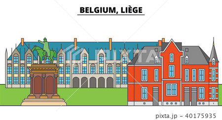 Belgium, Liege. City skyline, architecture, buildings, streets, silhouette, landscape, panorama 40175935