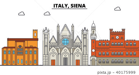 Italy, Siena. City skyline, architecture, buildings, streets, silhouette, landscape, panorama Italy, Siena. City skyline, architecture, buildings, streets, silhouette, landscape, panorama 40175999