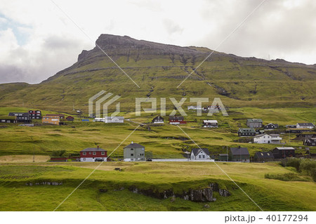Village and landscape of Faroe Islands, Denmark Village and landscape of Faroe Islands, Denmark 40177294