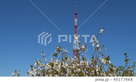A television tower against the blue sky 40177668