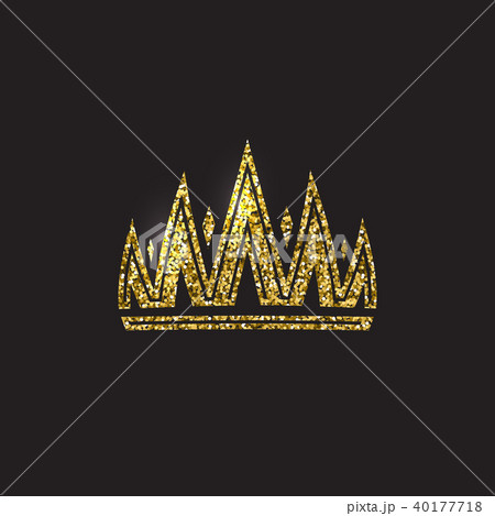 Queen crown, royal gold headdress. King golden accessory. Isolated vector illustrations. Elite class Queen crown, royal gold headdress. King golden accessory. Isolated vector illustrations. Elite class 40177718