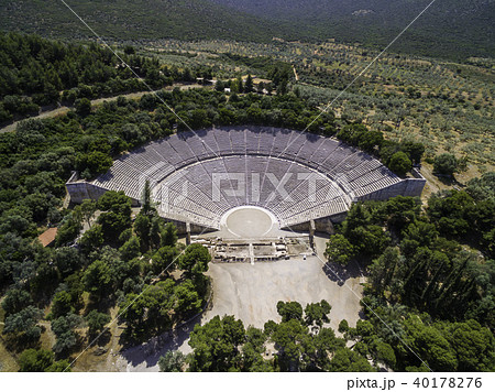 Aerial view of ancient theatre of Epidavros,Greece Aerial view of ancient theatre of Epidavros,Greece 40178276