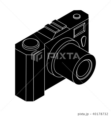 camera black and white outline