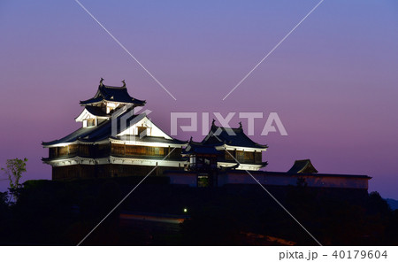 福知山城のライトアップ 福知山城のライトアップ 40179604