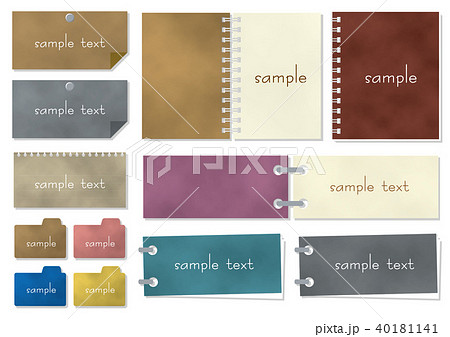 アンティークなメモ帳セットのイラスト素材 40181141 Pixta
