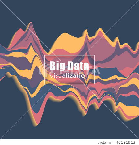 Big data visualization. Stream graph. Vector Illustration. Big data visualization. Stream graph. Vector Illustration. 40181913