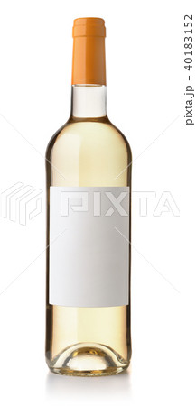 Download Front view of white wine bottle with blank labelの写真素材 ... Yellowimages Mockups