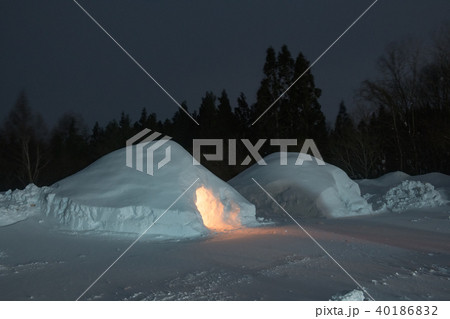 かまくら・冬の夜の祭畤（岩手県） 40186832