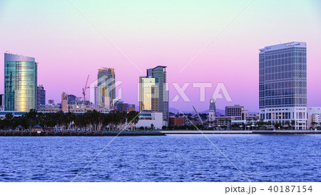 サンディエゴの街並み　夕景 40187154