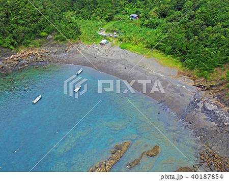 坊津町坊の自然港の空撮 40187854