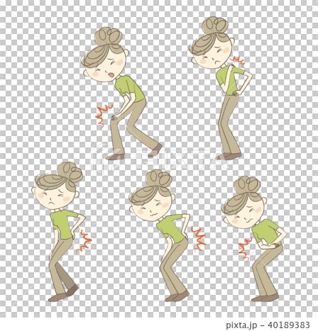 いろいろな病気の症状イラストセット 40189383