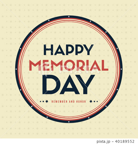 Happy memorial day gretting card 40189552