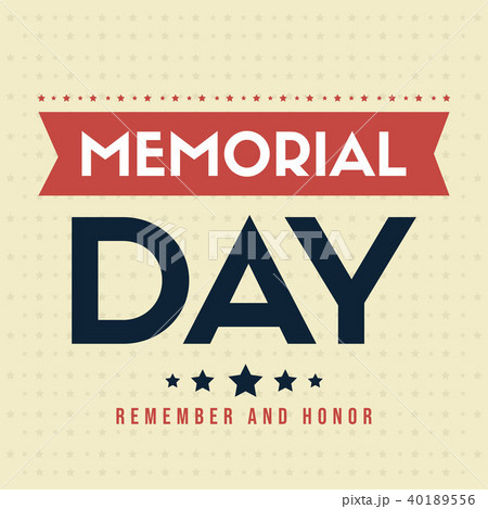 Happy memorial day gretting card Happy memorial day gretting card 40189556