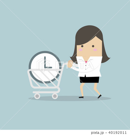Businesswoman buy time concept. Businesswoman buy time concept. 40192011