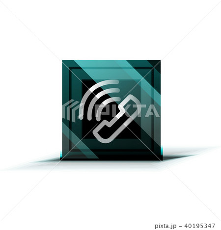 Vector phone support web button Vector phone support web button 40195347