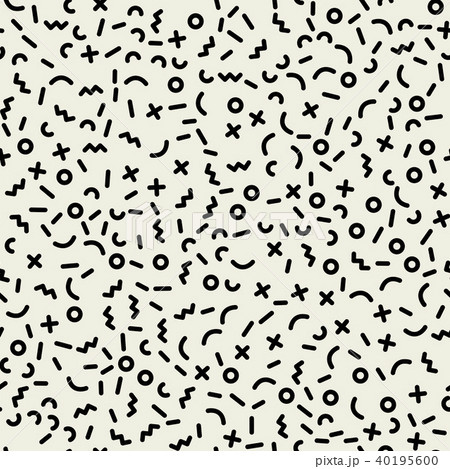 Scattered Geometric Line Shapes. Seamless Pattern. 40195600