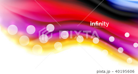 Vector flowing liqiud colors isolated on white, wave abstract background 40195606