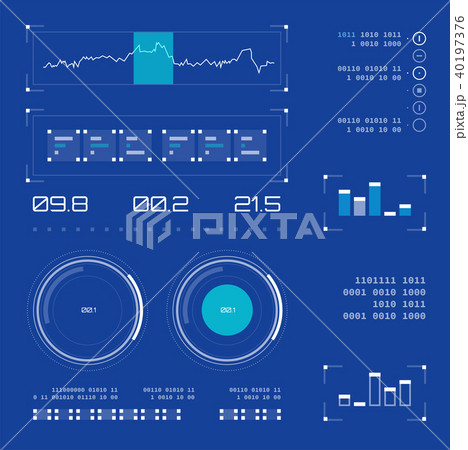 Abstract future, concept vector futuristic blue virtual graphic touch user interface HUD set. Abstract future, concept vector futuristic blue virtual graphic touch user interface HUD set. 40197376