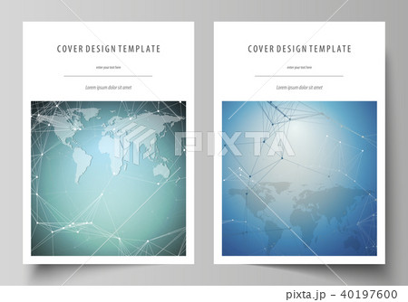The vector illustration of the editable layout of A4 format covers design templates for brochure 40197600