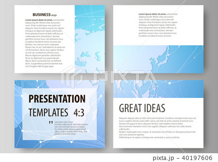 The minimalistic abstract vector illustration of the editable layout of the presentation slides The minimalistic abstract vector illustration of the editable layout of the presentation slides 40197606