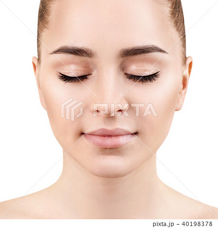 Beautiful sensual woman face close-up. Beautiful sensual woman face close-up. 40198378