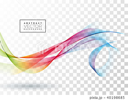 Abstract Wave Design on Transparent Background. Vector Illustration. 40198685