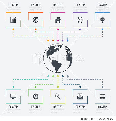 Vector illustration infographics 10 options Vector illustration infographics 10 options 40201435