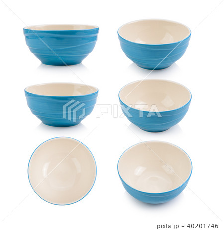 blue bowl on white background 40201746