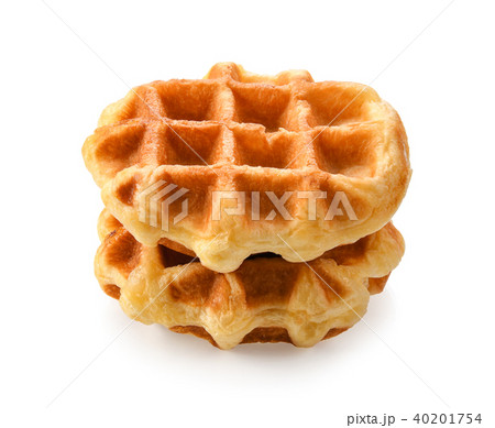 waffles isolated on white background. 40201754