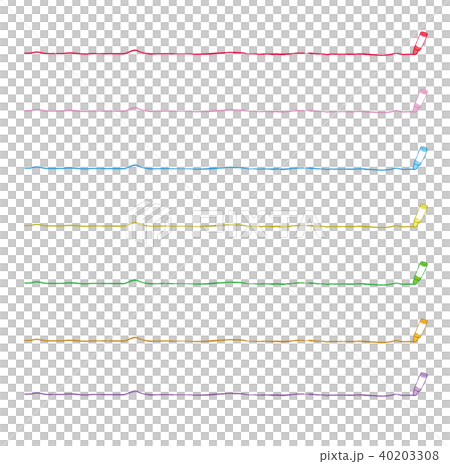 Crayon Line Set Stock Illustration