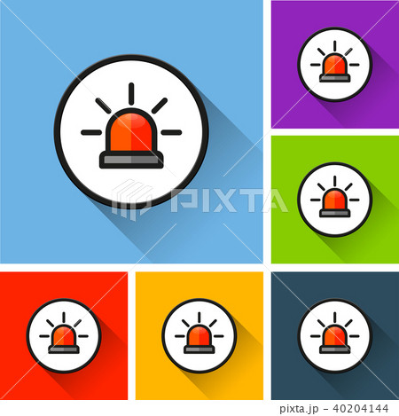 siren icons with long shadow siren icons with long shadow 40204144
