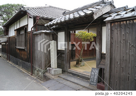 萩城城下町の木戸孝允旧宅の写真素材