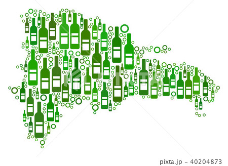 Dominican Republic Map Composition of Wine Bottles and Circles Dominican Republic Map Composition of Wine Bottles and Circles 40204873