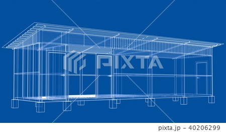 Household building project. Vector 40206299